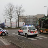 Dieplader met pech Sandtlaan Rijnsburg